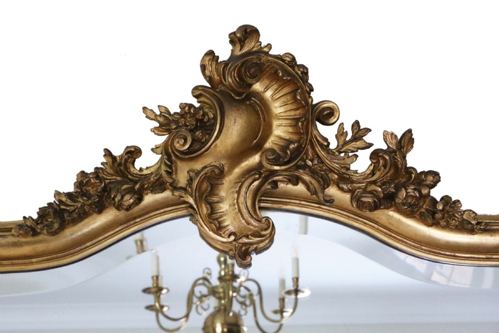 Victorian gilt full height wall mirror View VI
