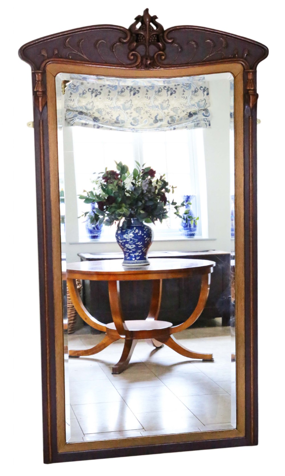 Art Nouveau full height wall mirror