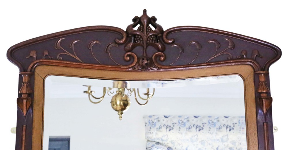 Art Nouveau full height wall mirror View II