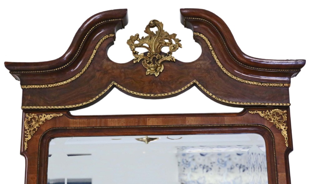 Burr walnut full height wall mirror View III