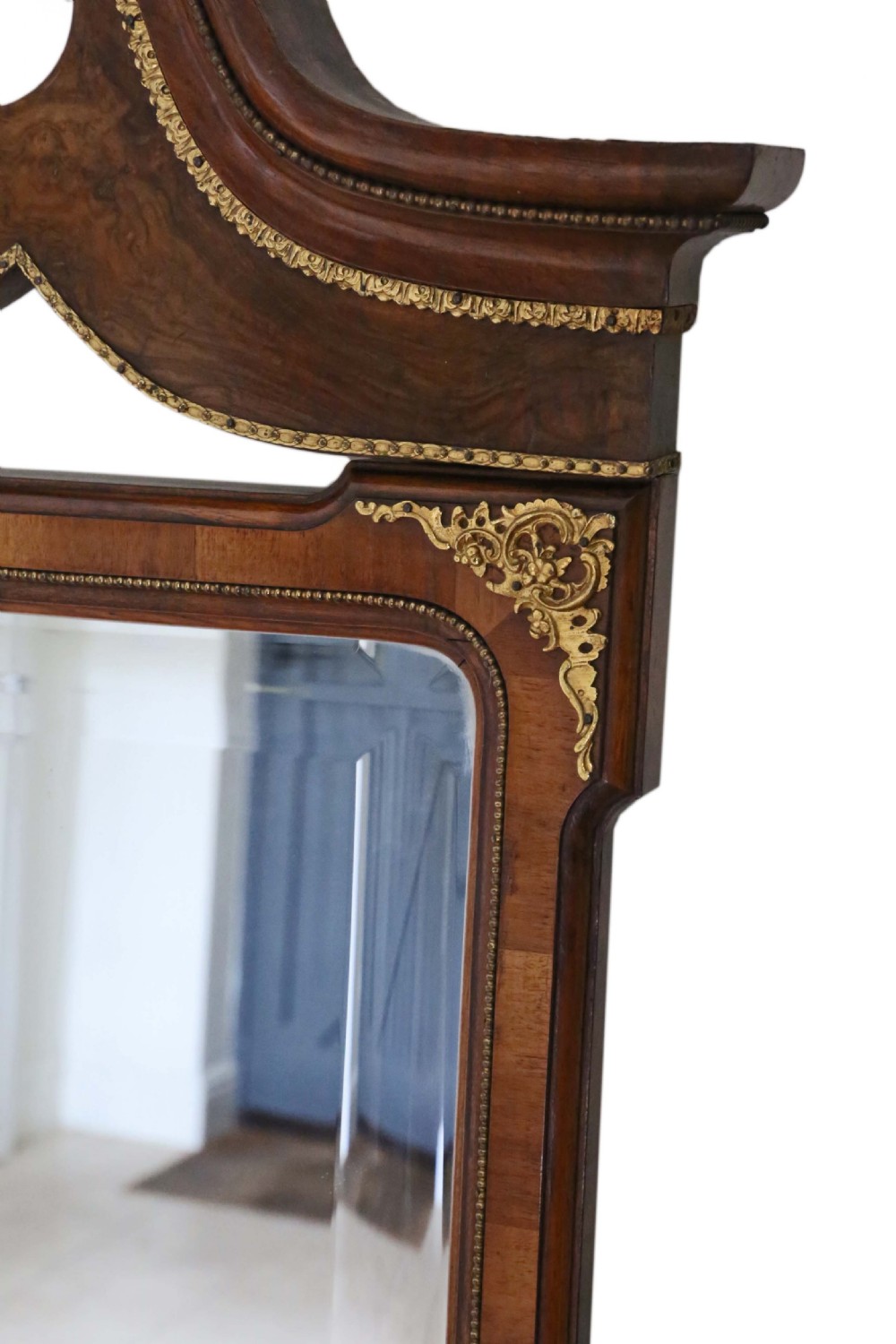Burr walnut full height wall mirror View IV