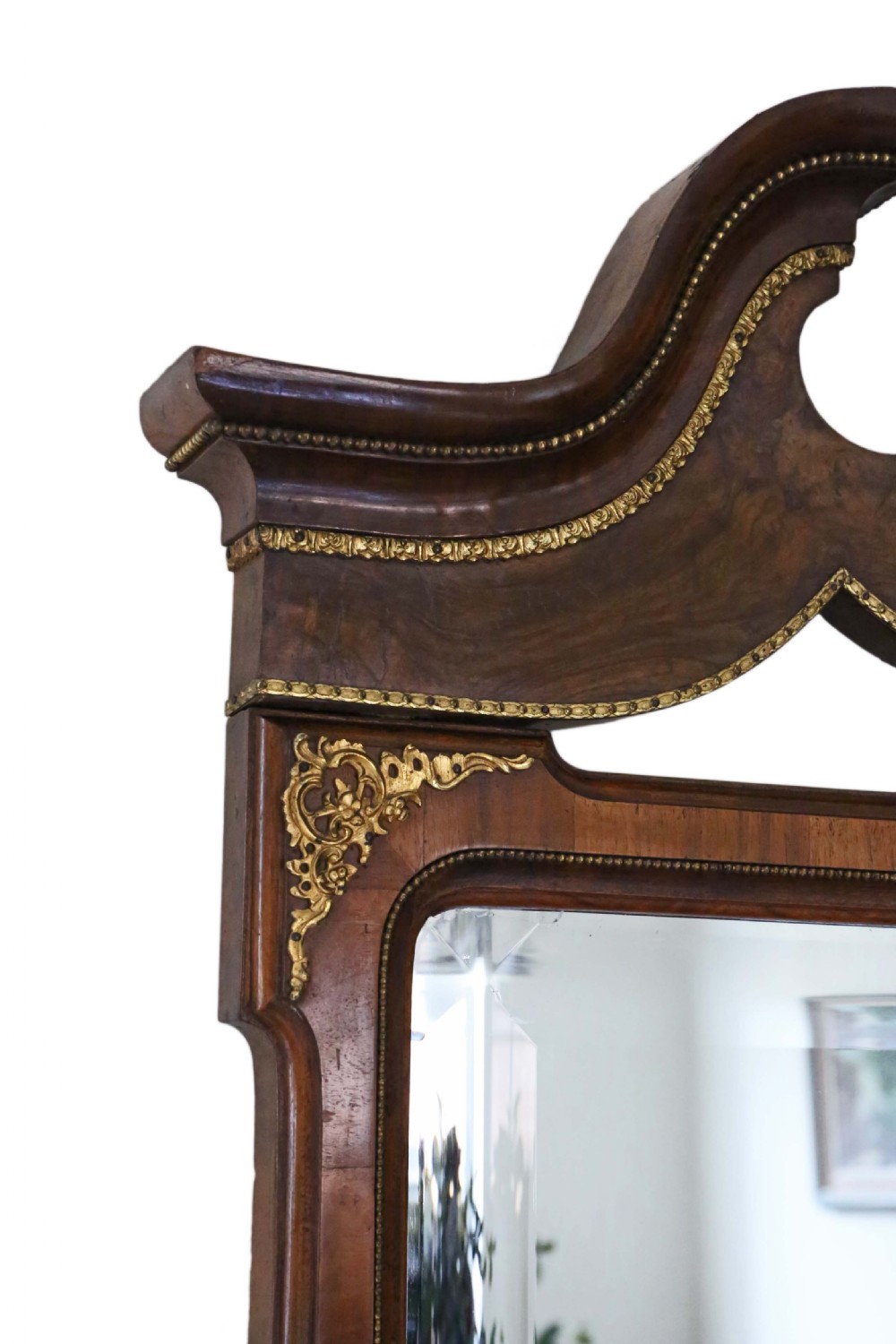 Burr walnut full height wall mirror View VI