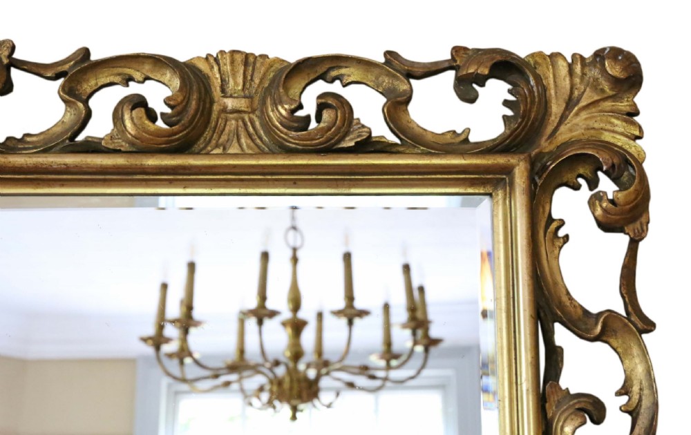 19th Century Italian gilt overmantle or wall mirror View V