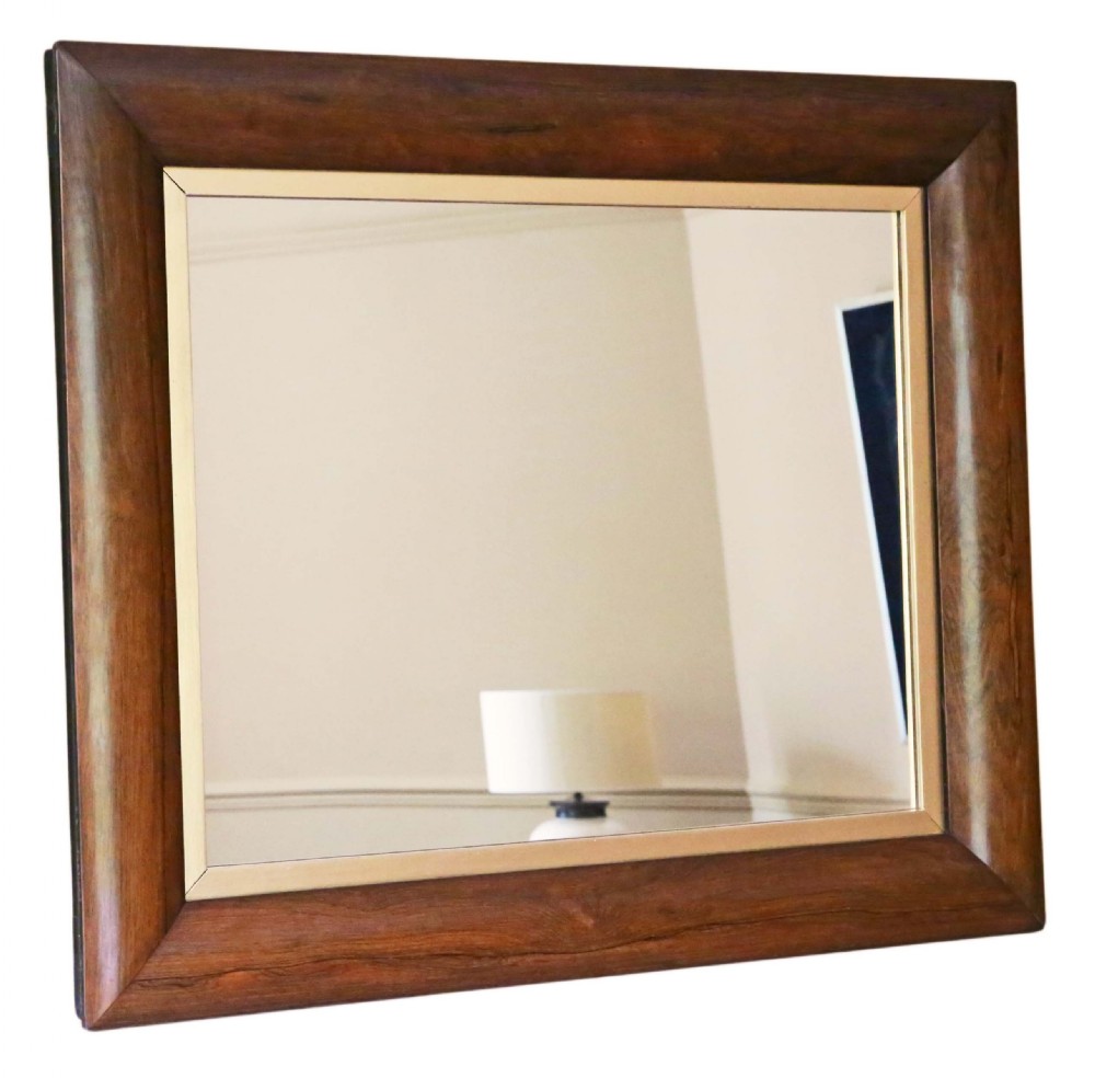 Victorian rosewood cushion overmantle wall mirror View III