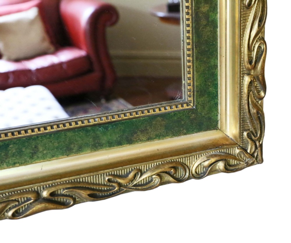 Art Nouveau gilt overmantle or wall mirror View III