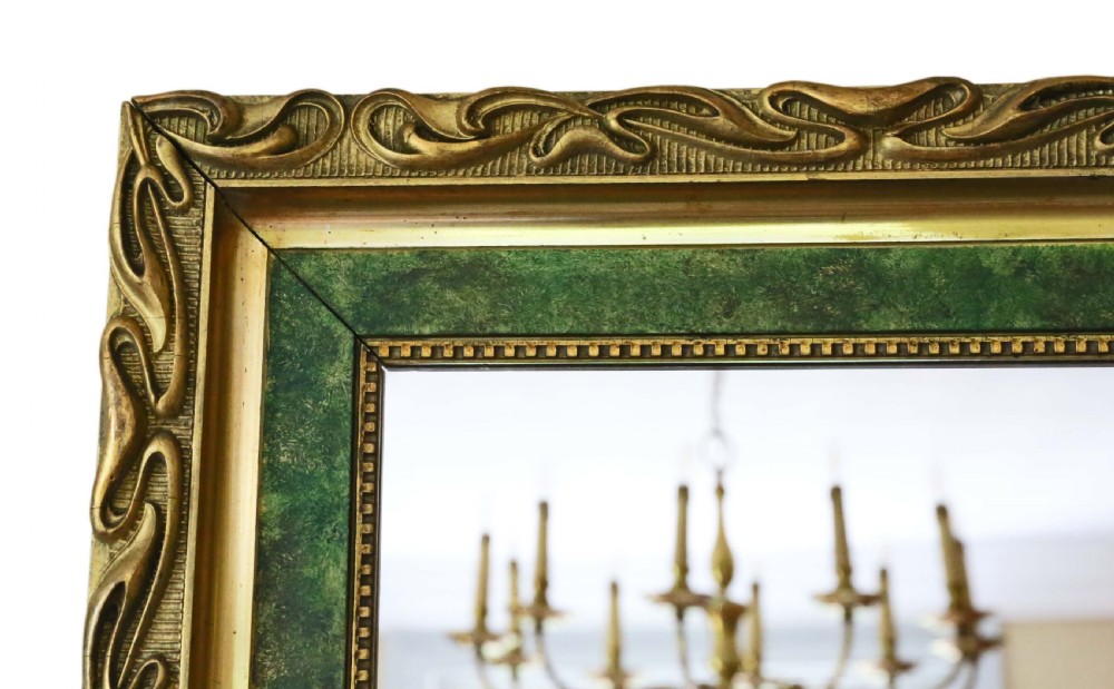 Art Nouveau gilt overmantle or wall mirror View VII