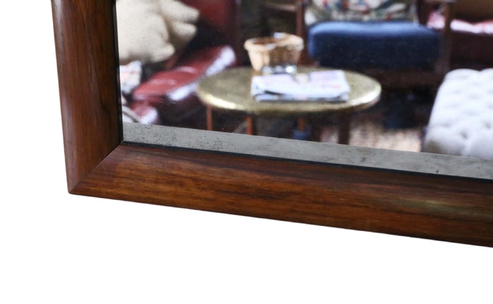 Victorian rosewood cushion overmantle wall mirror View III