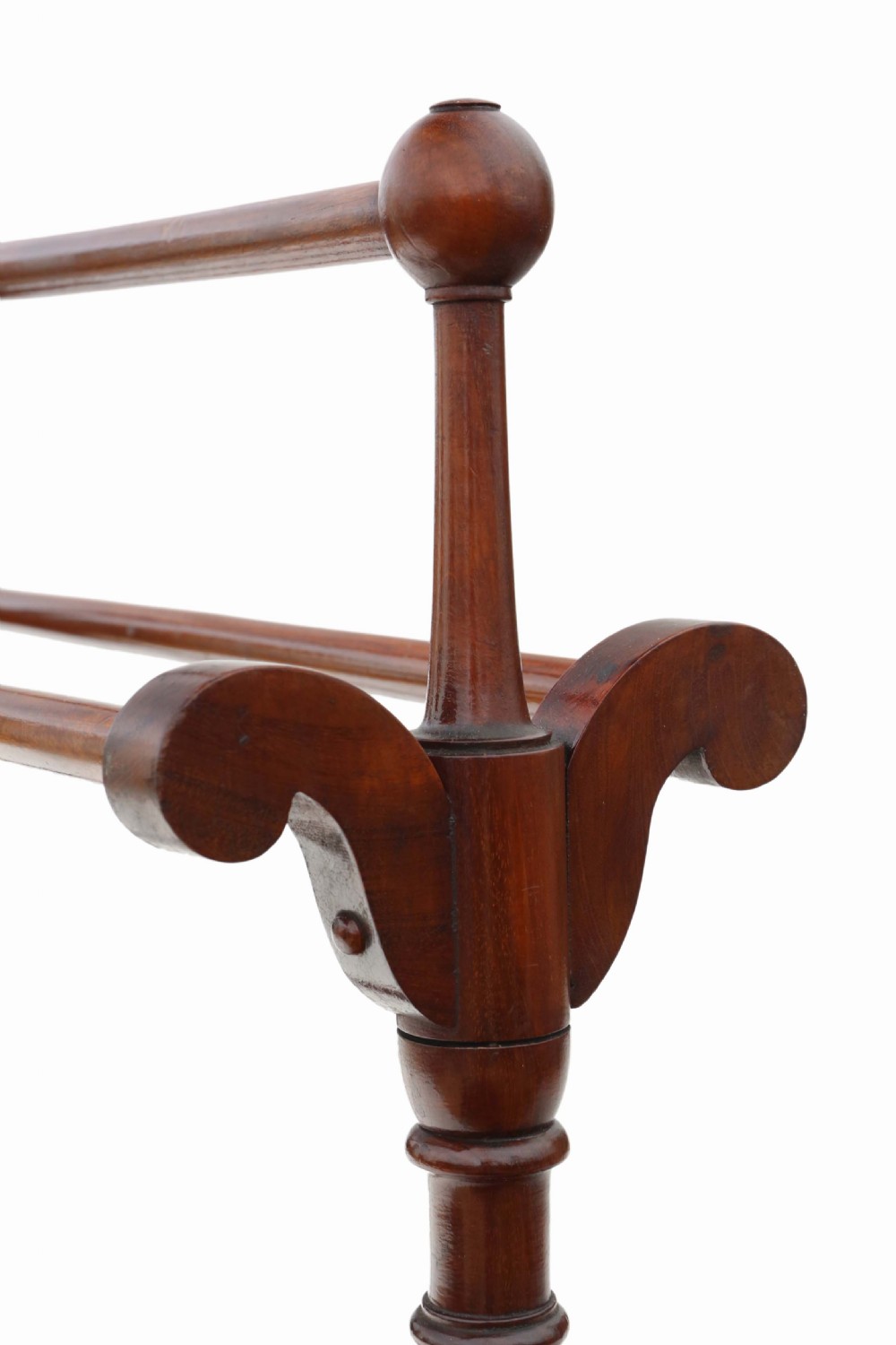 Victorian mahogany C1880 towel rail View V