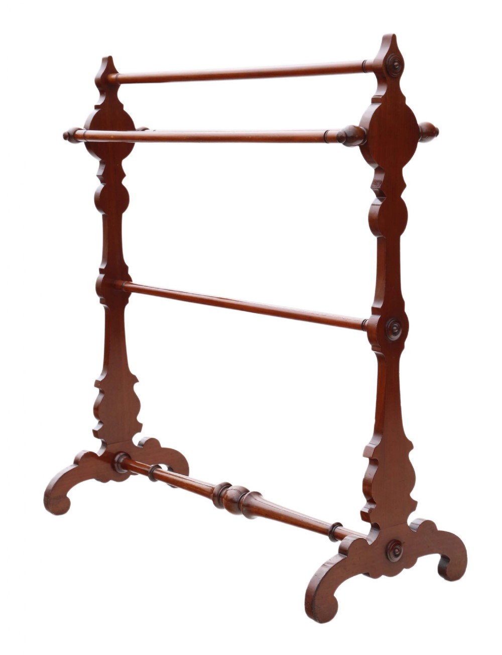 Victorian mahogany C1890 towel rail stand 