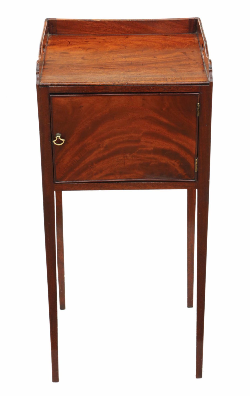 Georgian mahogany tray top washstand bedside table 