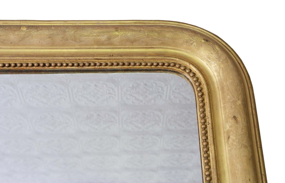 Victorian gilt overmantle or wall mirror C1890  View IV
