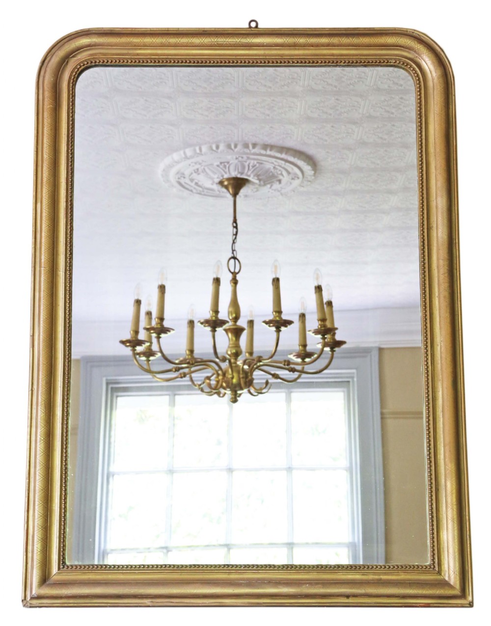 Victorian gilt overmantle or wall mirror C1900