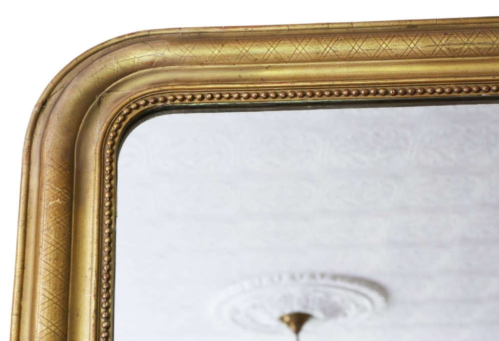 Victorian gilt overmantle or wall mirror C1900 View IV
