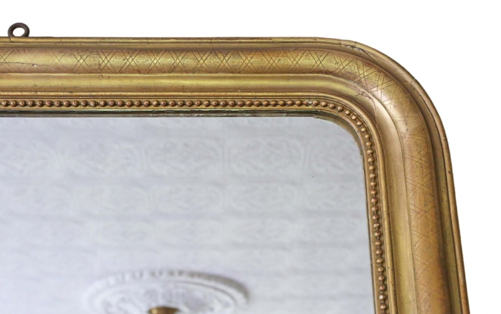 Victorian gilt overmantle or wall mirror C1900 View V