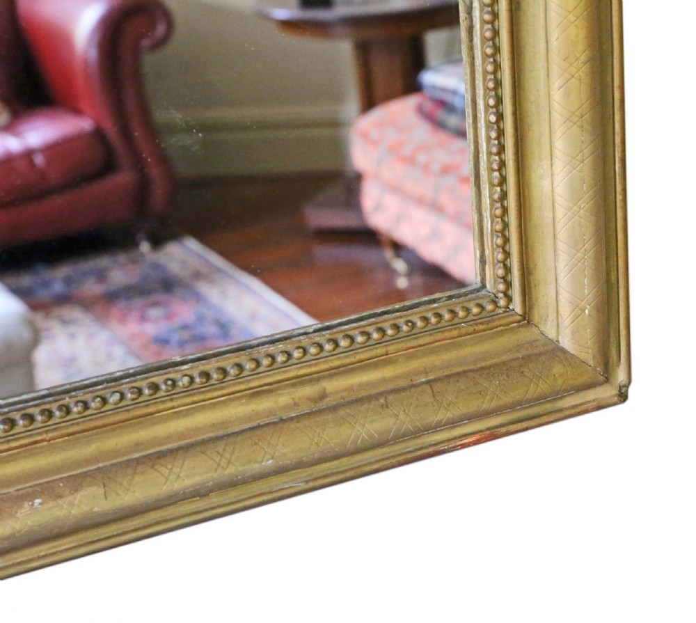 Victorian gilt overmantle or wall mirror C1900 View VII