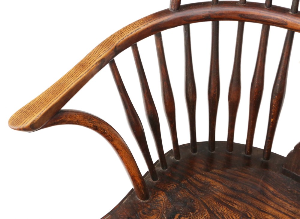 Pair of Trevor Page ash & elm Windsor armchairs  View IX