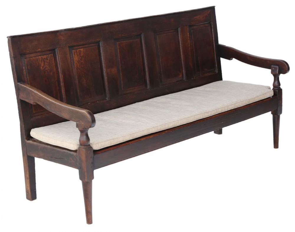 Georgian oak settle