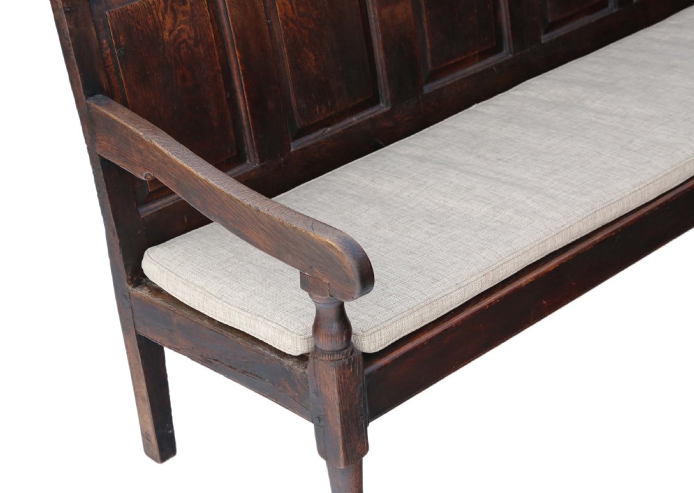 Georgian oak settle View VI
