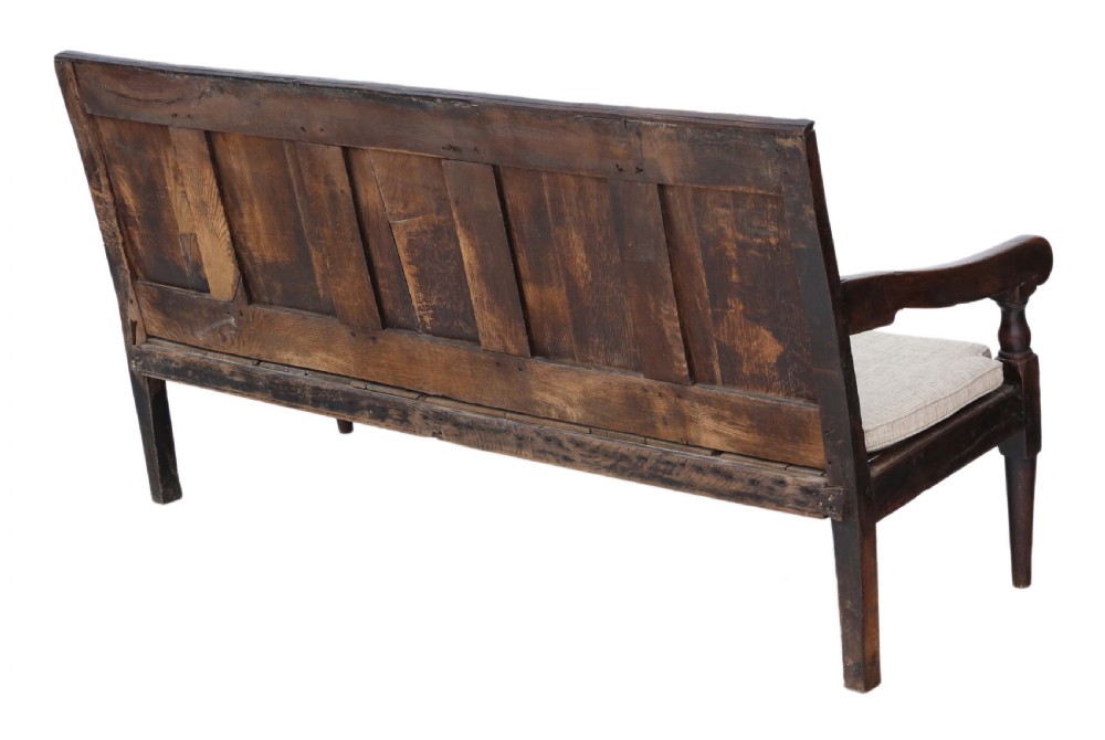 Georgian oak settle View VIII