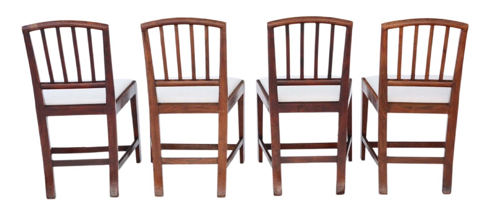Set of 4 Georgian elm dining chairs View II