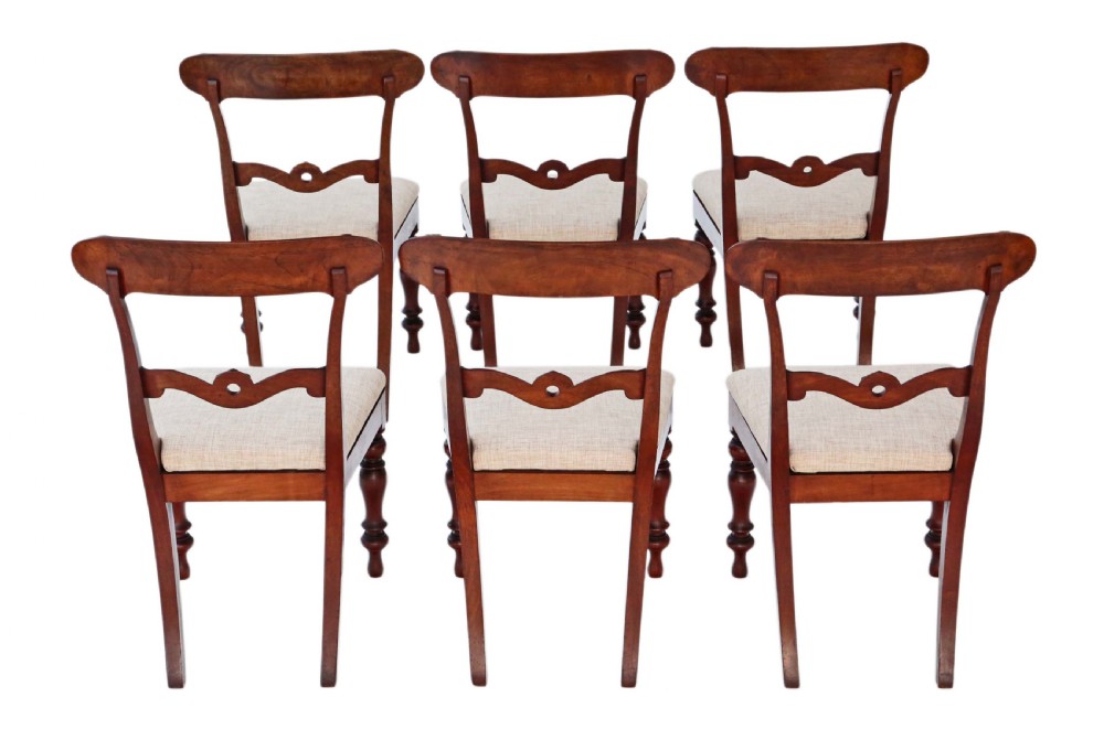 Set of 6 William IV mahogany rosewood dining chairs View II