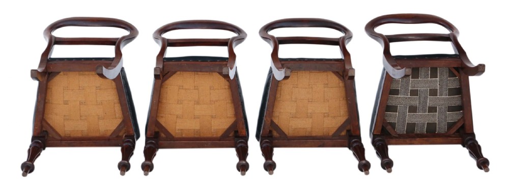Set of 4 Victorian mahogany balloon back dining chairs View III