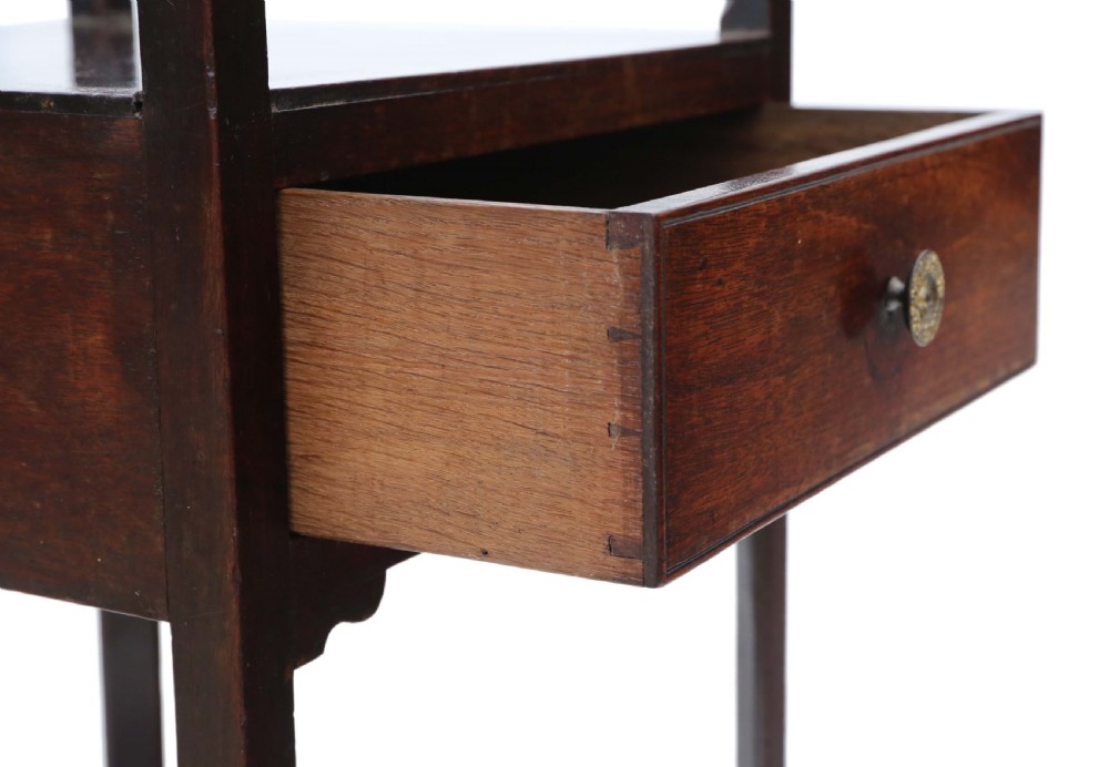 Georgian C1800 mahogany washstand bedside table  View V