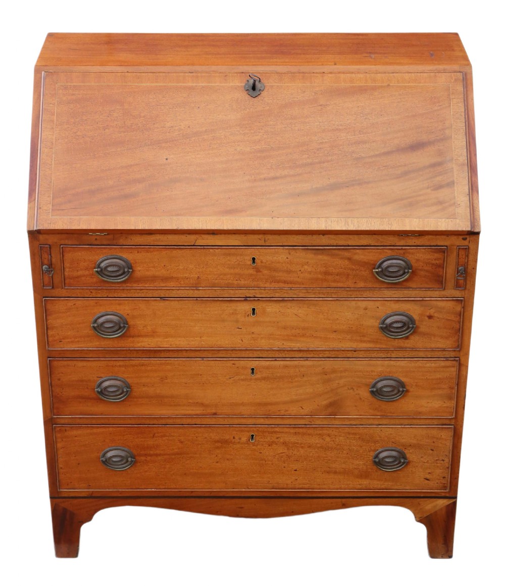 Georgian C1800 mahogany bureau View II