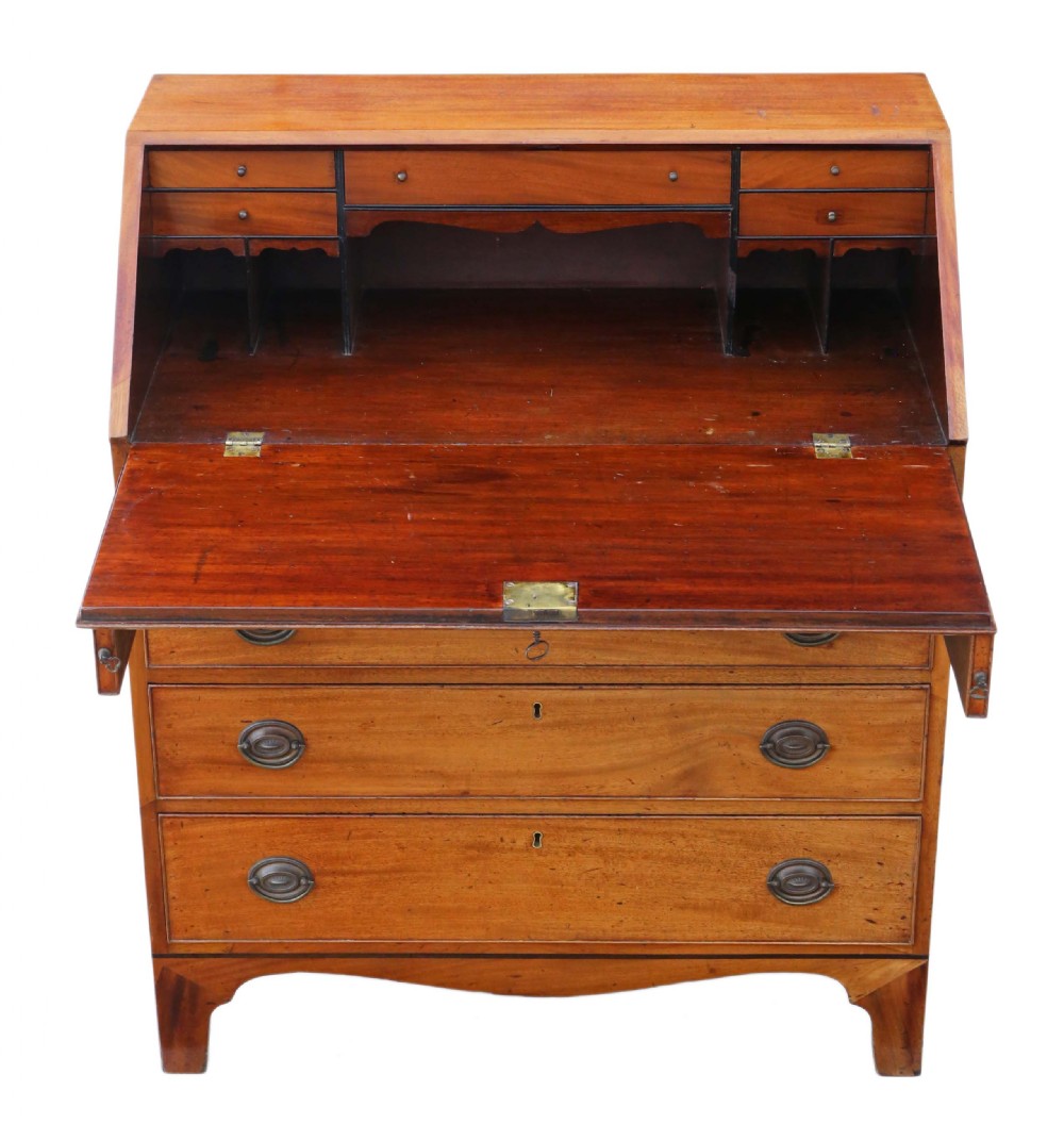 Georgian C1800 mahogany bureau View III