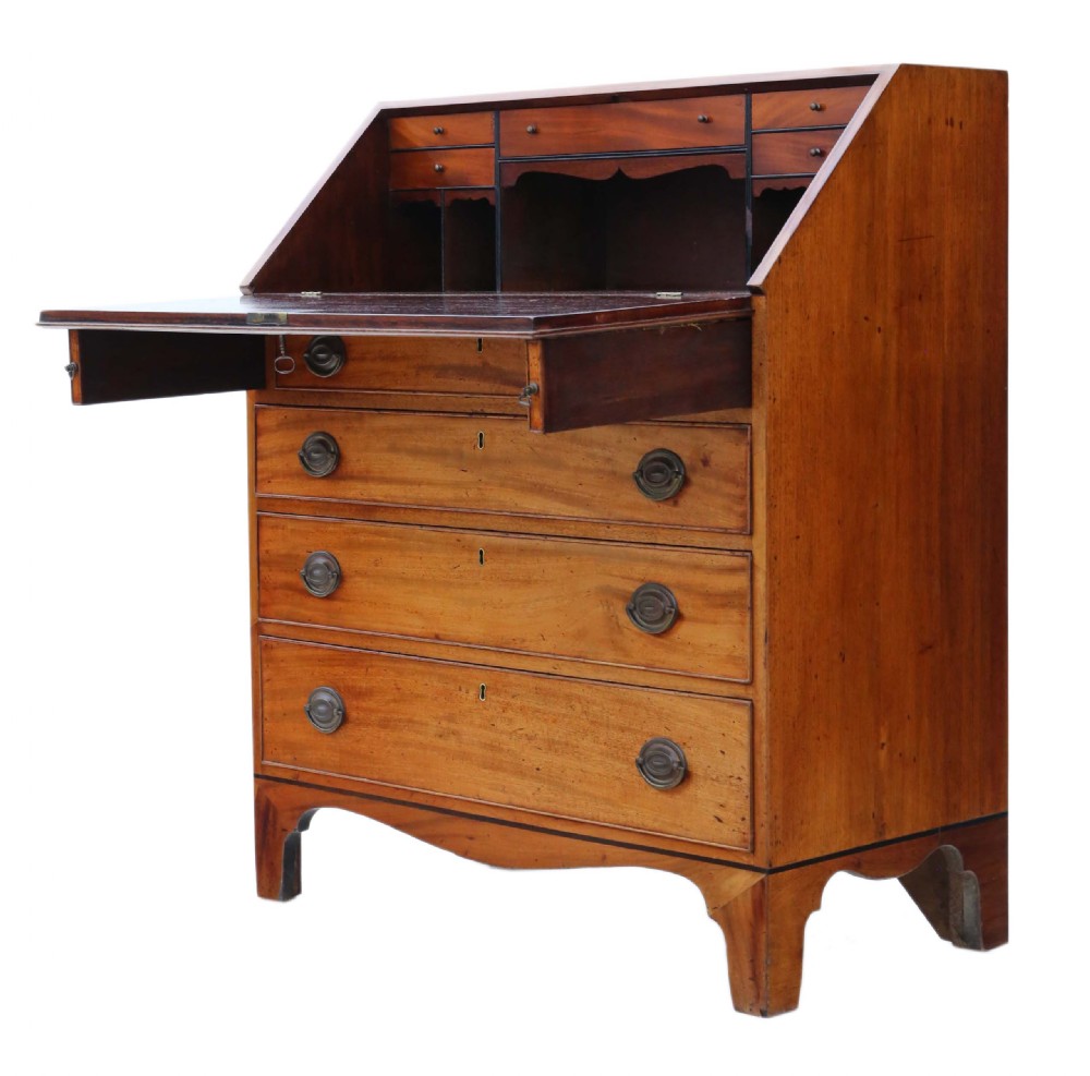 Georgian C1800 mahogany bureau View IV