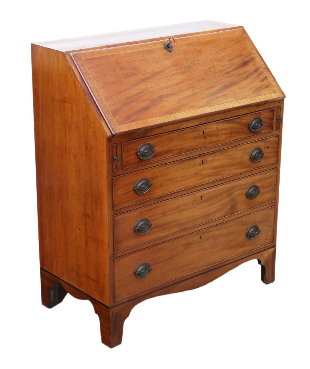 Georgian C1800 mahogany bureau View VI