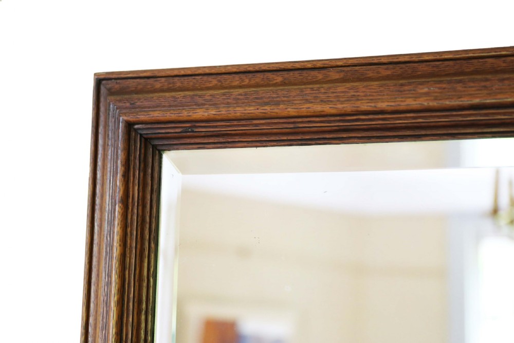 Victorian oak overmantle wall mirror View II