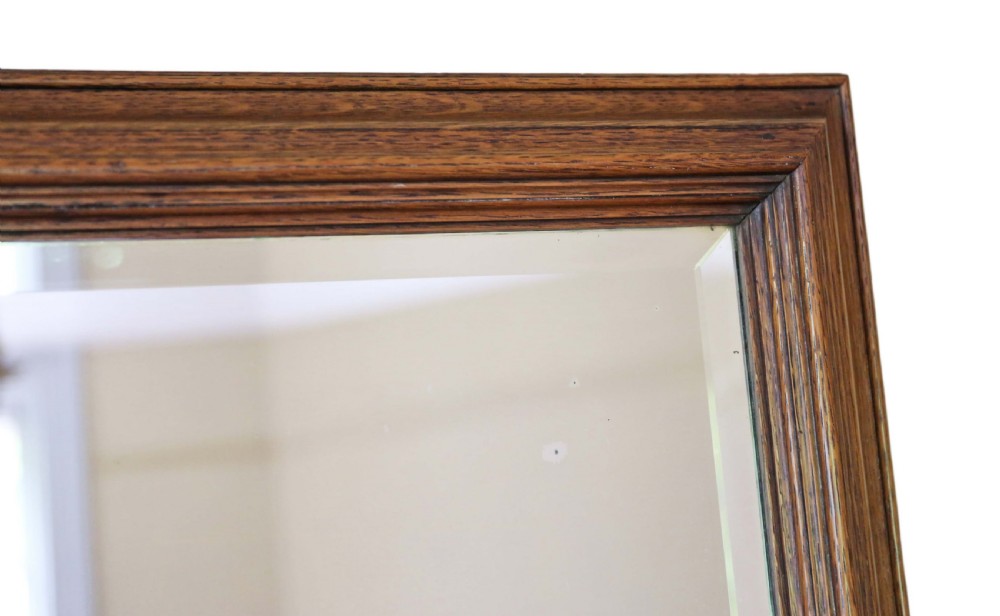 Victorian oak overmantle wall mirror View III