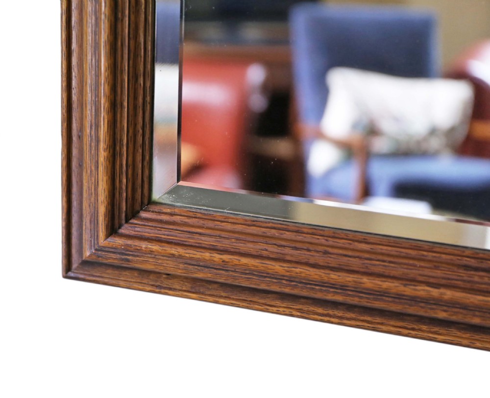 Victorian oak overmantle wall mirror View IV