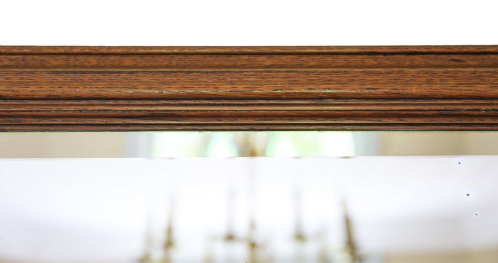 Victorian oak overmantle wall mirror View VI