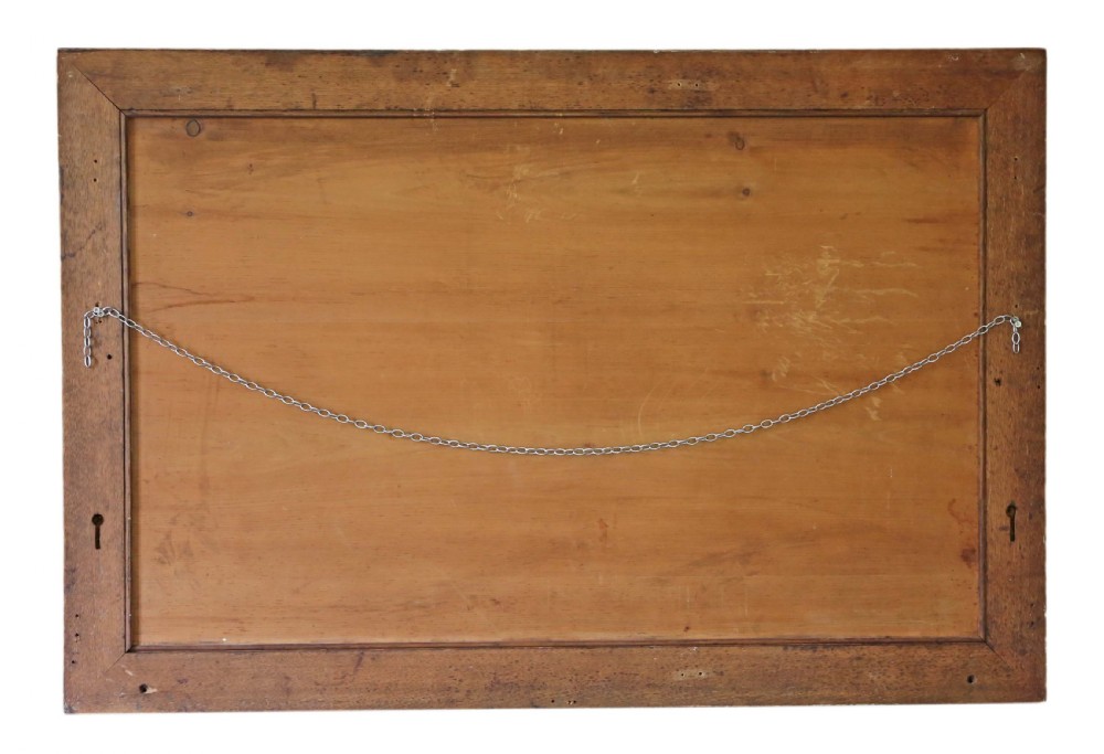 Victorian oak overmantle wall mirror View VII