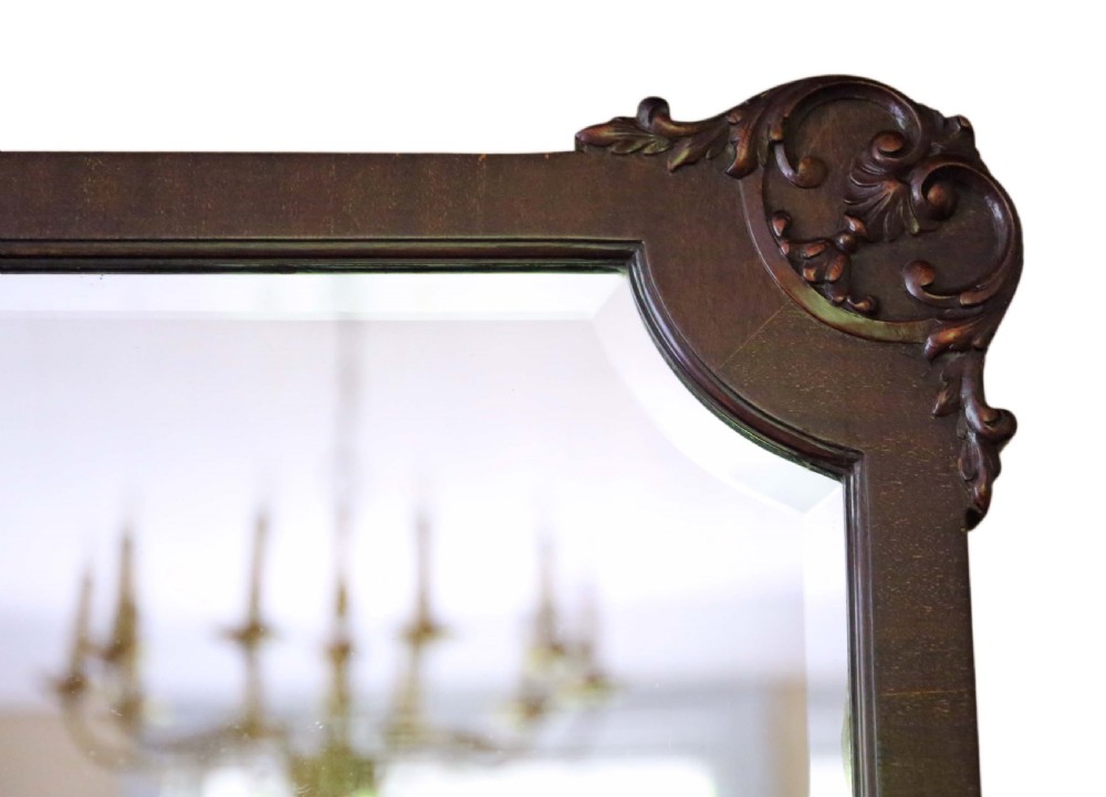 Edwardian Mahogany overmantle wall mirror View III