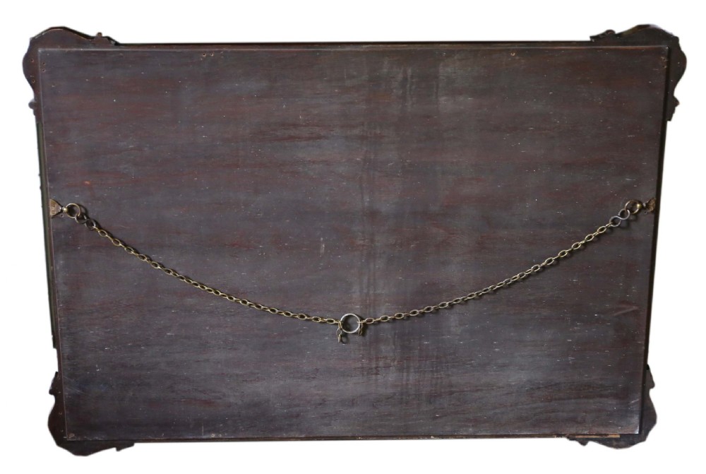 Edwardian Mahogany overmantle wall mirror View VII