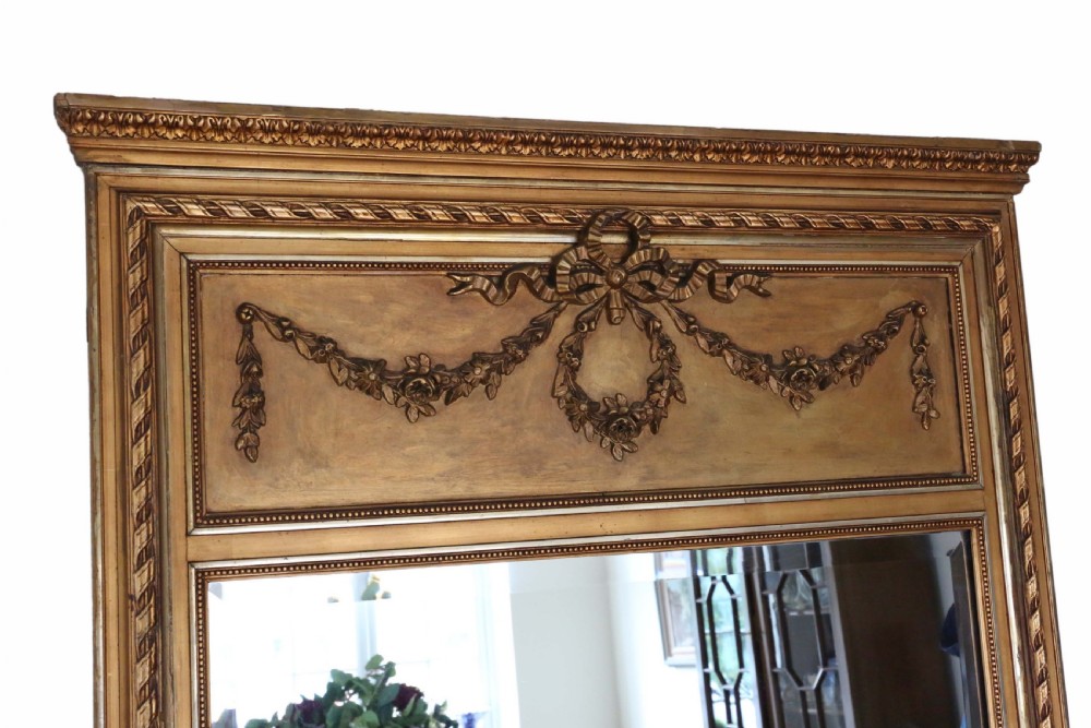 Antique very large fine quality 19th Century gilt full height wall mirror View II