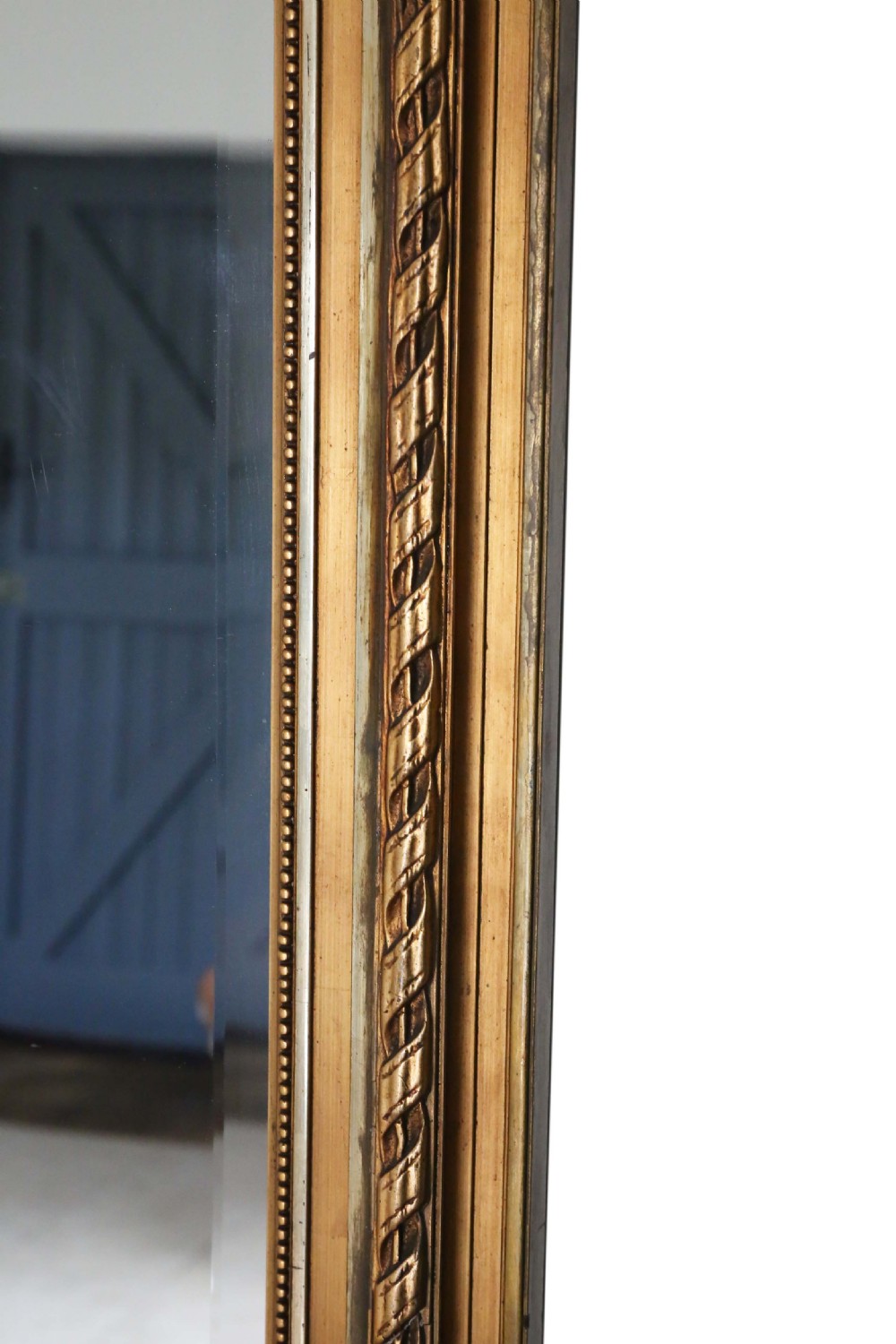 Antique very large fine quality 19th Century gilt full height wall mirror View V