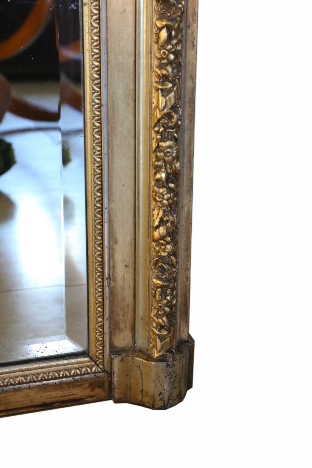 Antique very large fine quality 19th Century gilt wall mirror full height View VIII