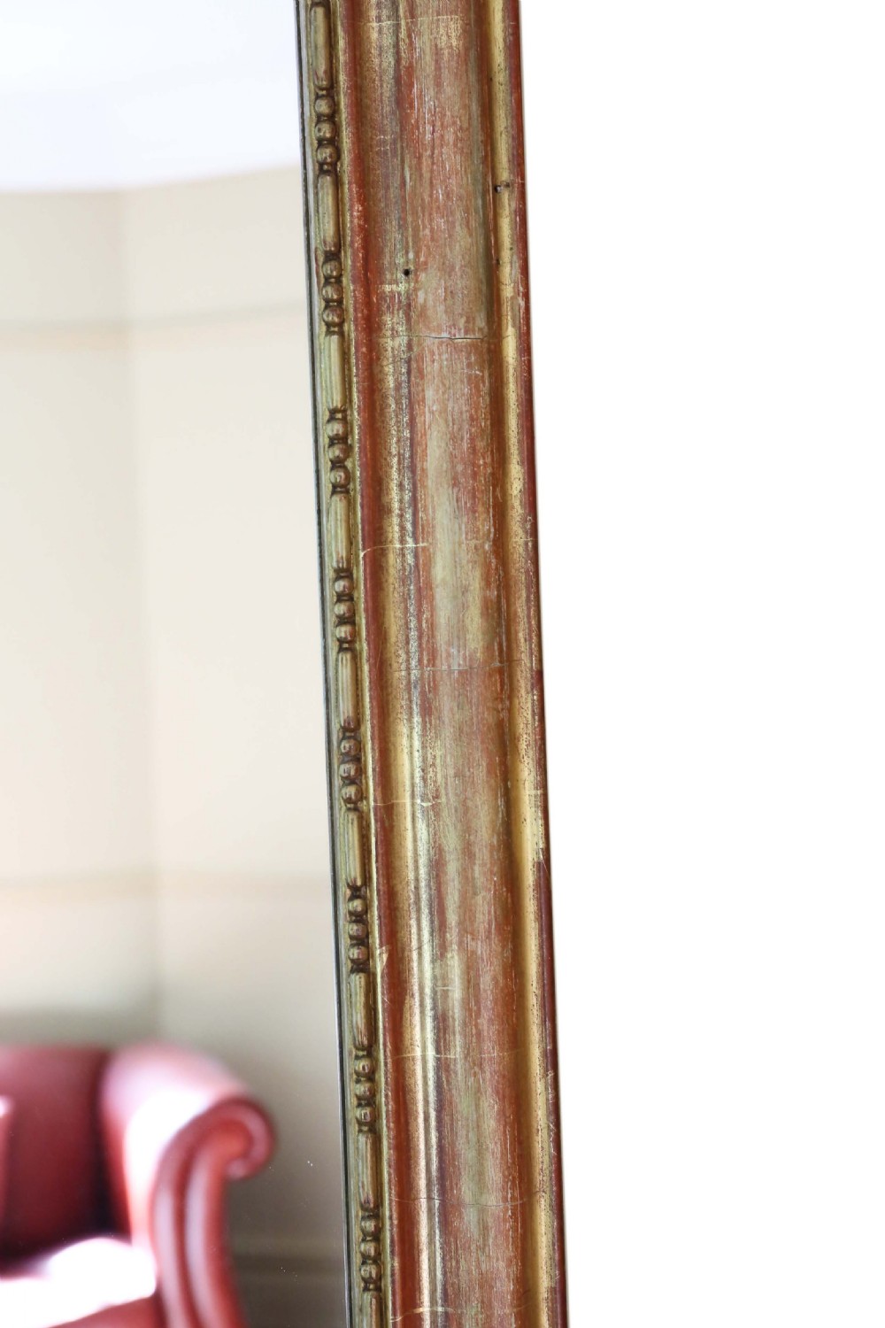 Antique very large quality 19th Century gilt overmantle wall mirror View II