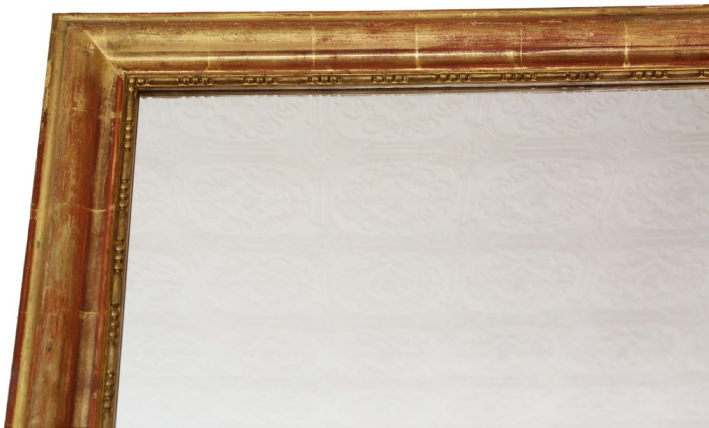 Antique very large quality 19th Century gilt overmantle wall mirror View III
