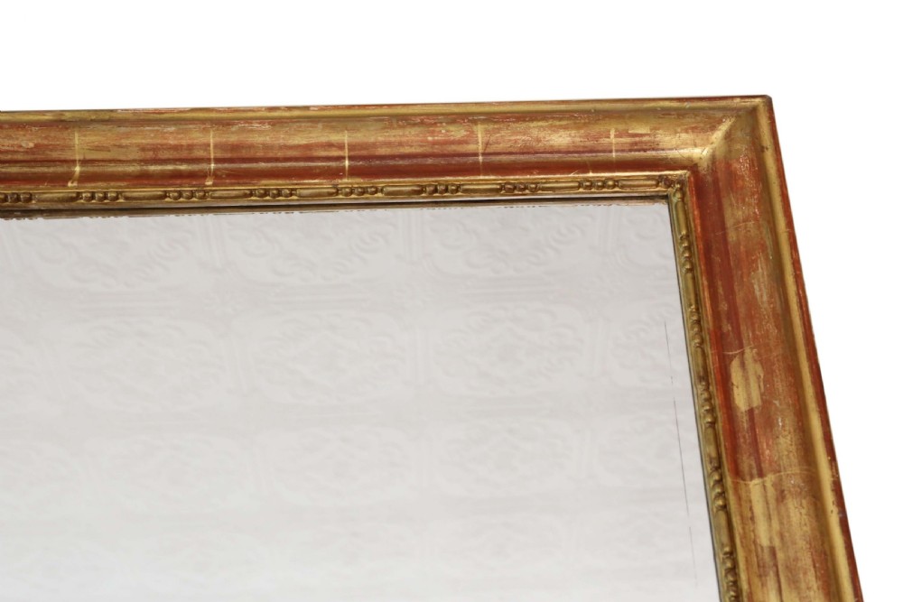 Antique very large quality 19th Century gilt overmantle wall mirror View IV