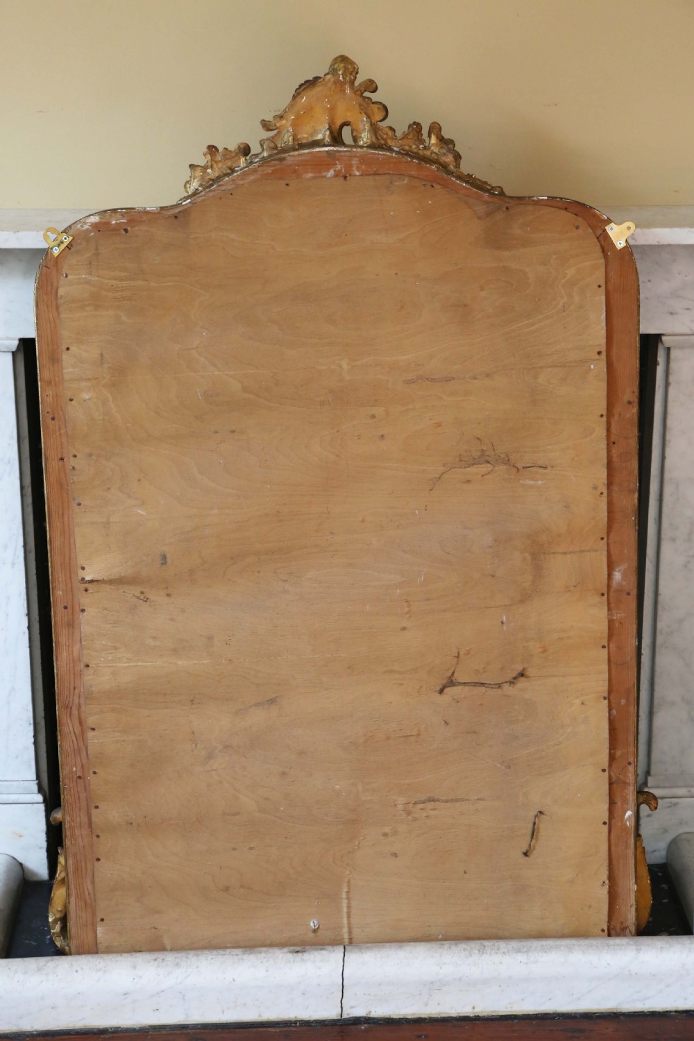 Antique very large fine quality 19th Century gilt overmantle wall mirror View VIII