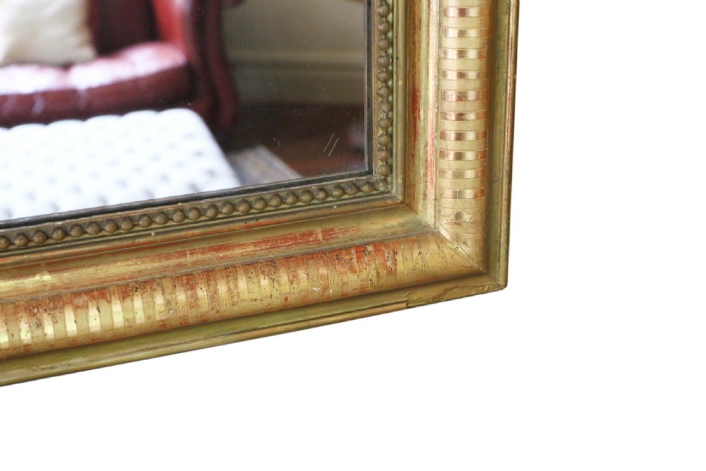 Antique large quality 19th Century gilt overmantle wall mirror View VI