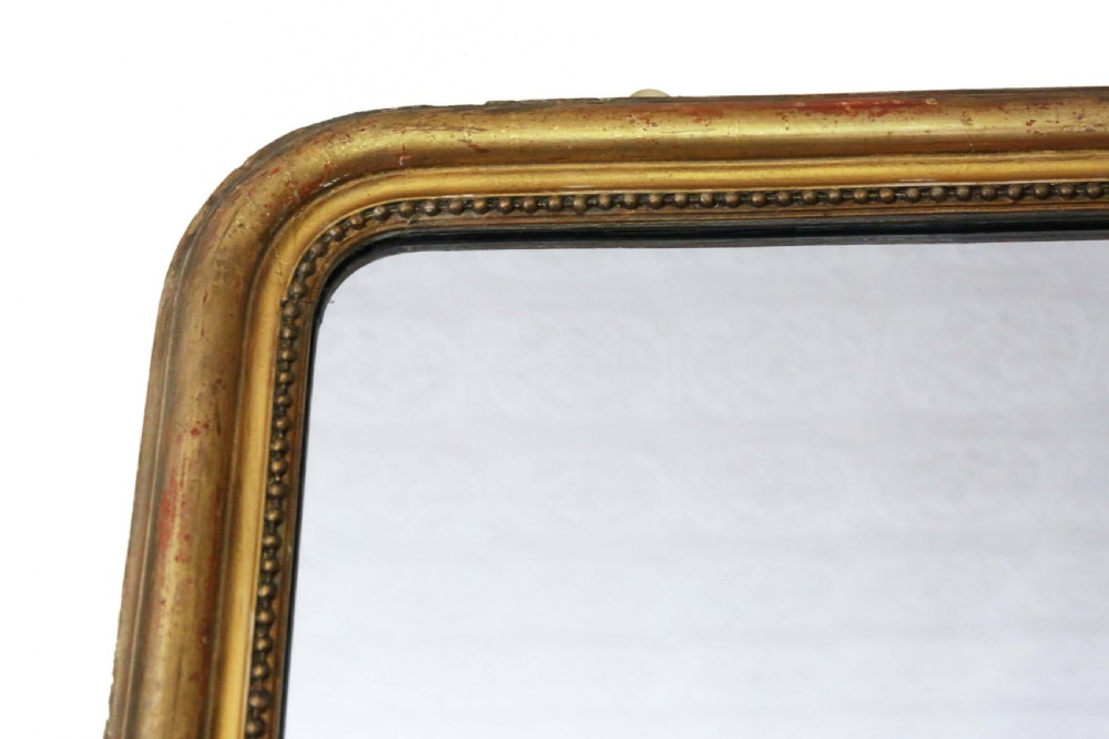 Antique large quality 19th Century gilt overmantle or wall mirror View III