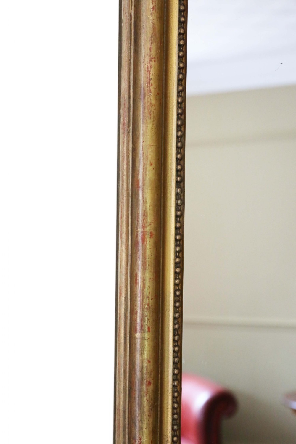 Antique large quality 19th Century gilt overmantle or wall mirror View VII