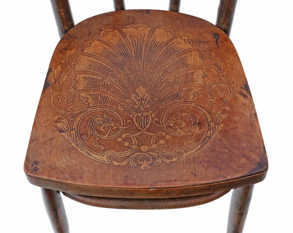 Set of 6 early bentwood kitchen dining chairs View VII