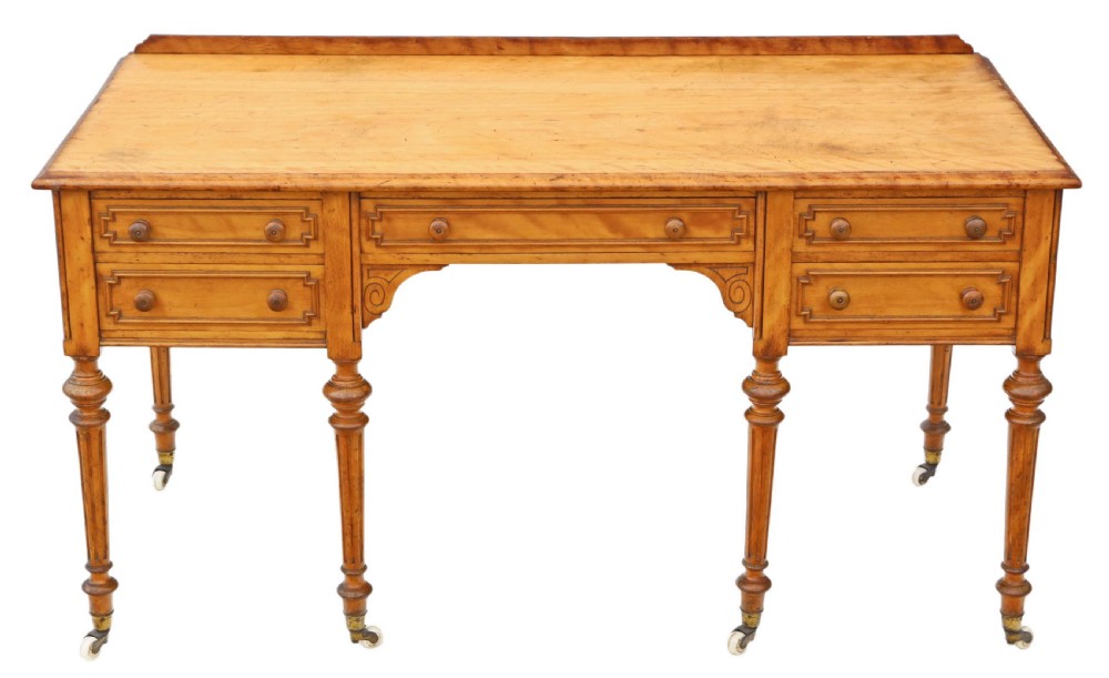 Victorian satin birch desk